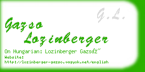 gazso lozinberger business card